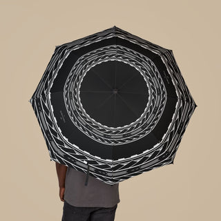 PasifikaOne umbrella with Samoan arrows design, 48-inch (122cm) size, featuring vibrant Polynesian-inspired patterns.