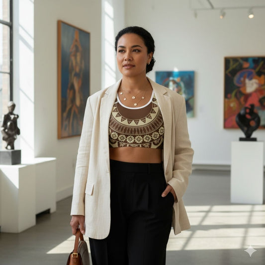 PasifikaOne Seamless Sports Bra - Fiji Brown - AU/NZ/USA - The Koko Samoa