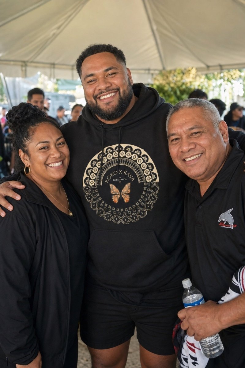 Island Hoodie™ Fiji Samoa by The Print Bar featuring a vibrant tropical island design on a comfortable hoodie.