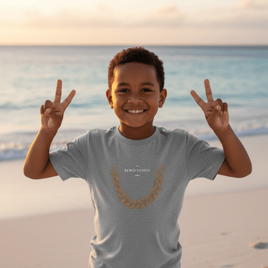 Kids Unisex Tee - Ula Fala Brown - USA - The Koko Samoa