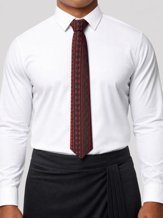 Necktie - Red & Black Warrior - AU/NZ/USA - The Koko Samoa
