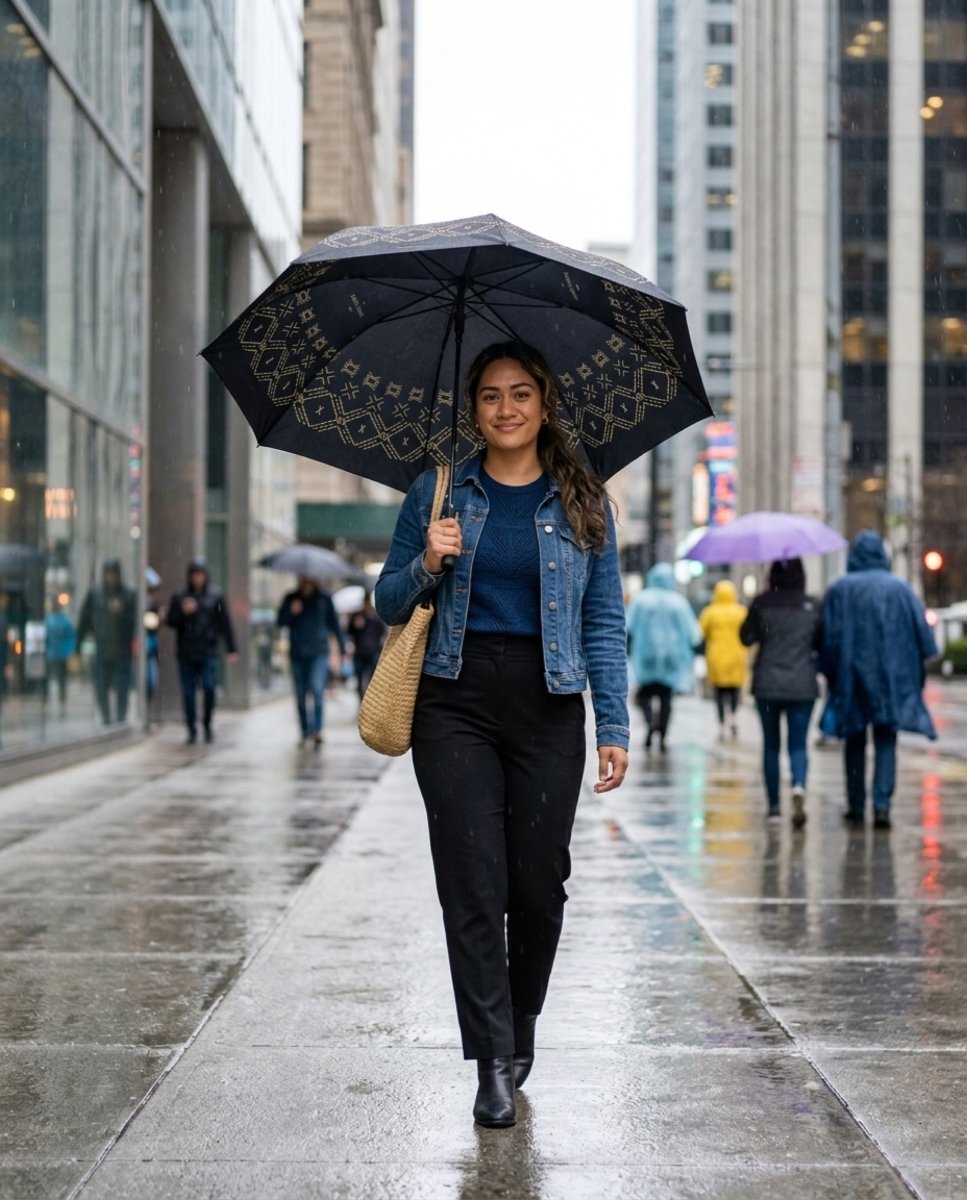 PasifikaOne Malu umbrella, 48-inch wide Polynesian accessory with vibrant tropical design, suitable for AU/NZ markets.