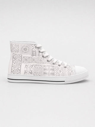 Women's High Top Sneakers - White Sunday - The Koko Samoa
