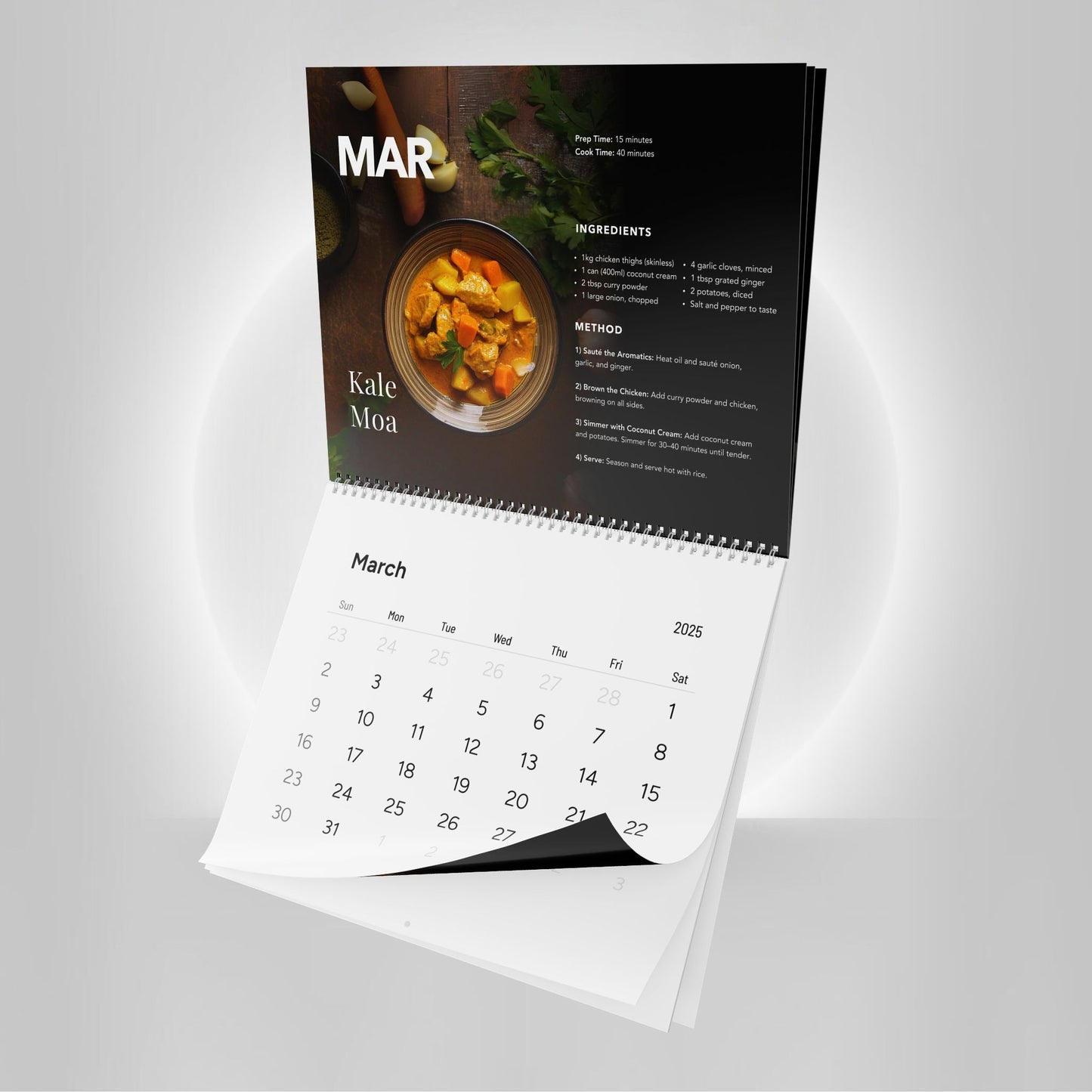 2025 Kitchen Calendar - Samoan Recipes - AU/NZ