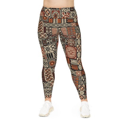 Plus Size High-Rise Leggings - Elei Print - AU/NZ/USA