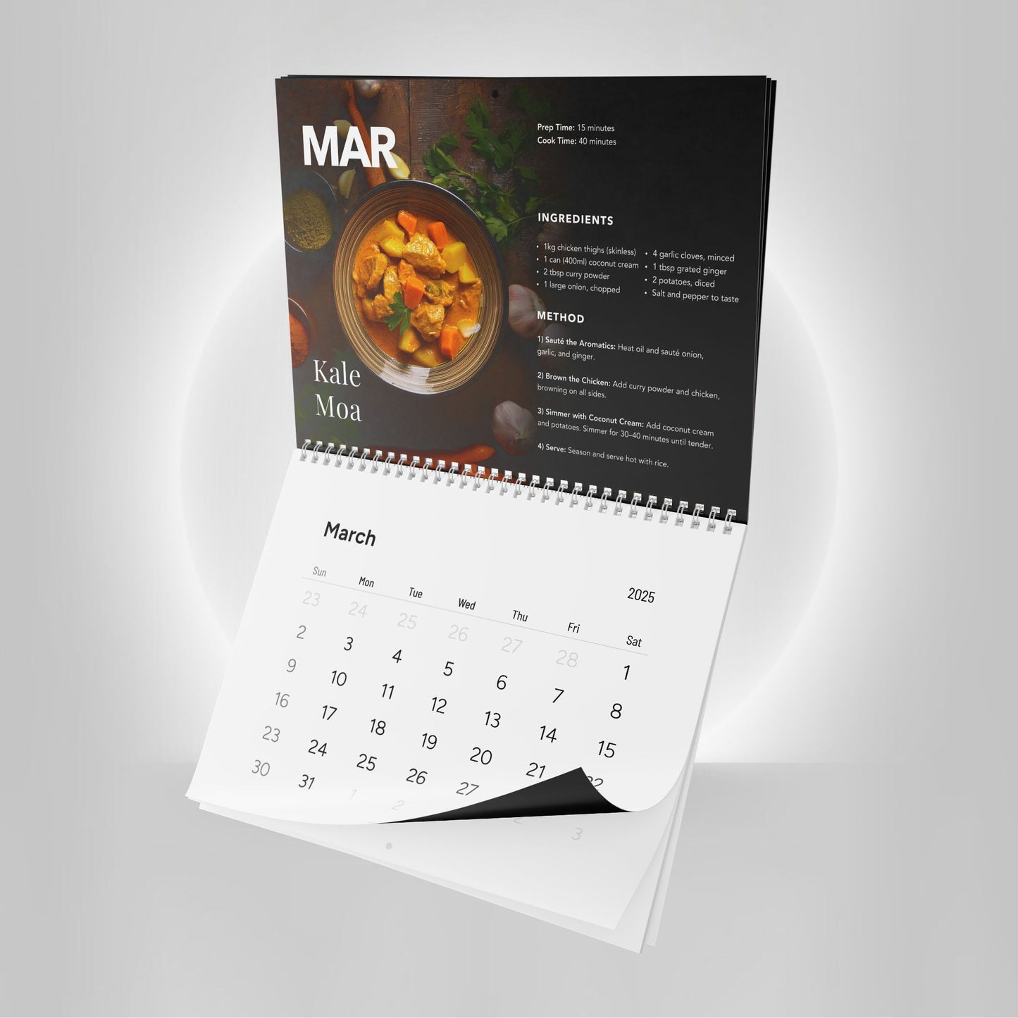 2025 Kitchen Calendar - Samoan Recipes - AU/NZ