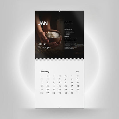 2025 Kitchen Calendar - Samoan Recipes - AU/NZ