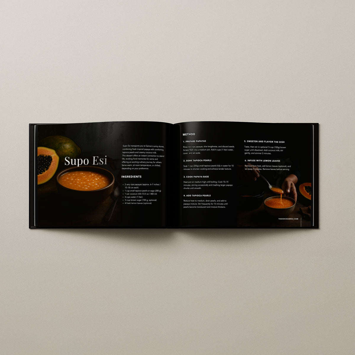 Hardcover A4 - Samoan Delights: 12 Samoan Recipes Cookbook - Vol 2 - AU/NZ/USA