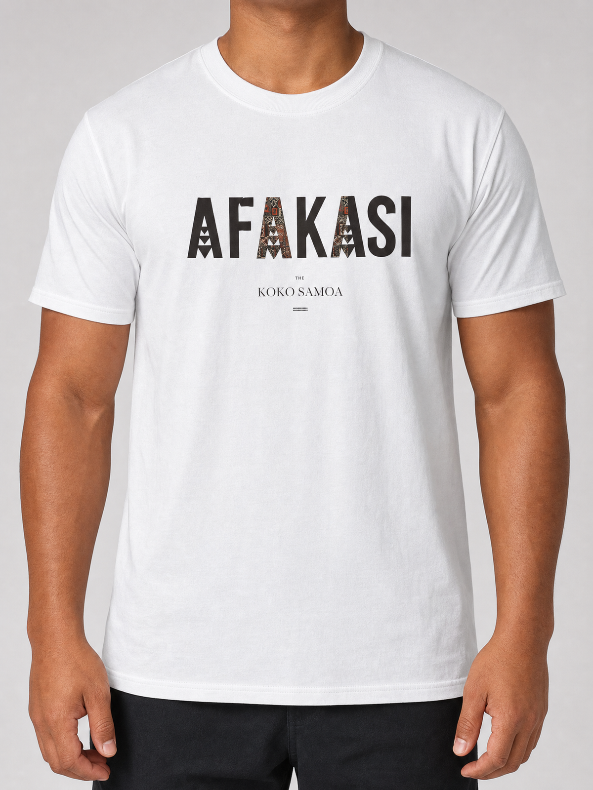 Soft Unisex Tee - Afakasi on a light grey studio background