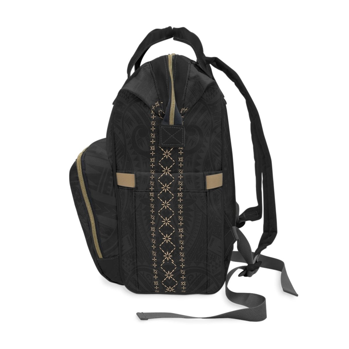 Multipurpose Diaper Bag Malu with multiple compartments, durable fabric, and adjustable straps for parents' convenience.