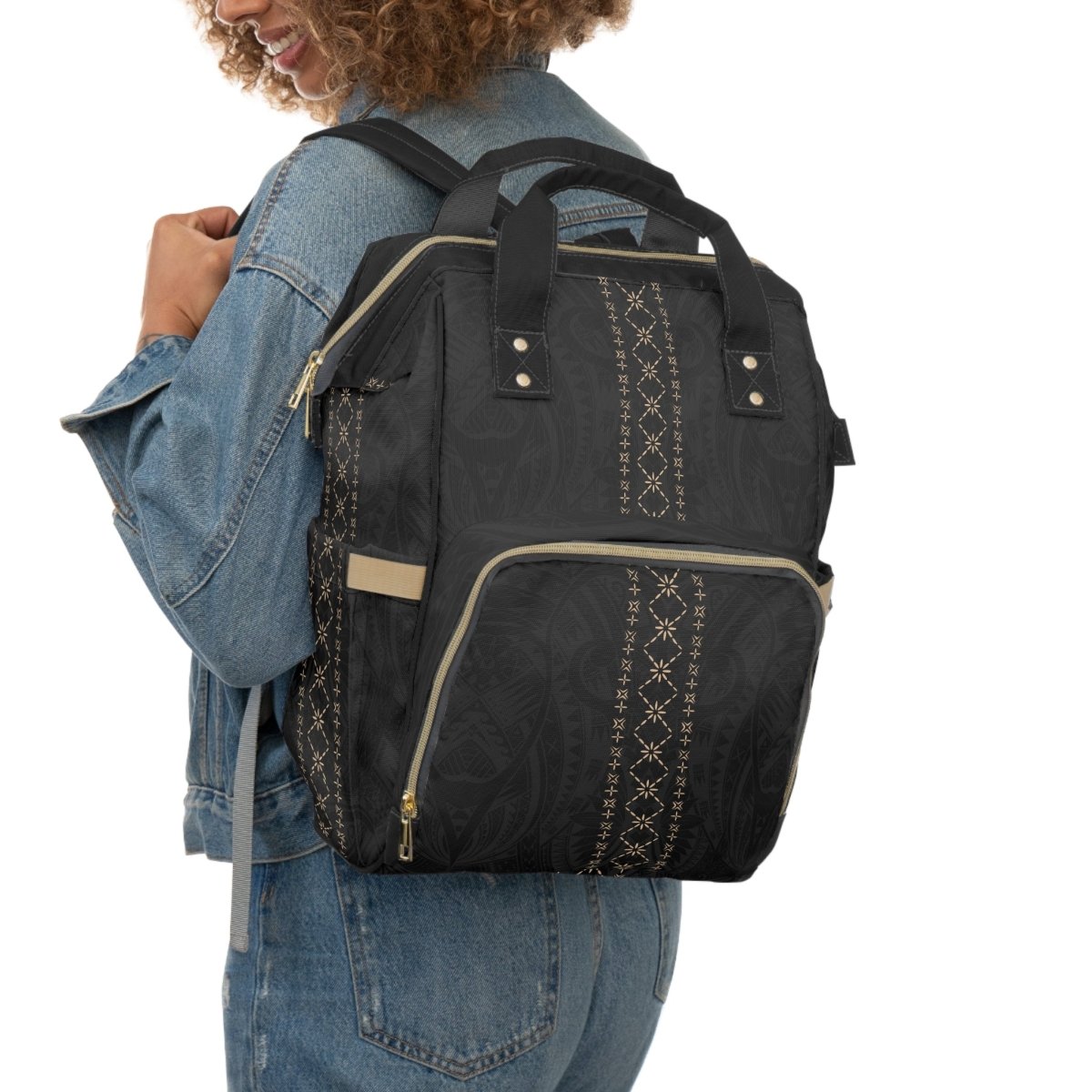 Multipurpose Diaper Bag Malu in AU/NZ with multiple compartments and adjustable straps, designed for easy baby essentials storage.