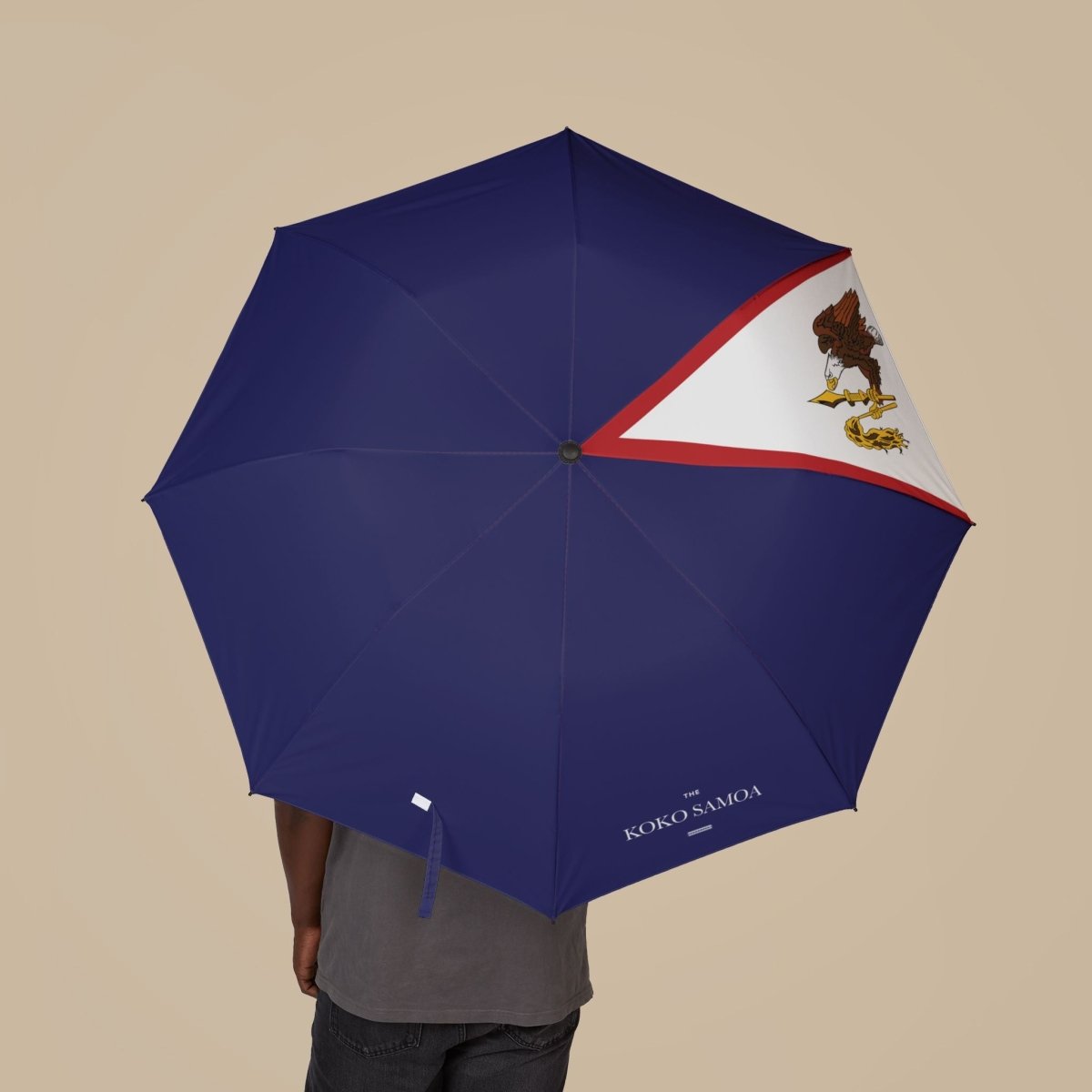 Artsadd PasifikaOne umbrella featuring American Samoan flag design, 48-inch (122cm) size, with vibrant flag details.