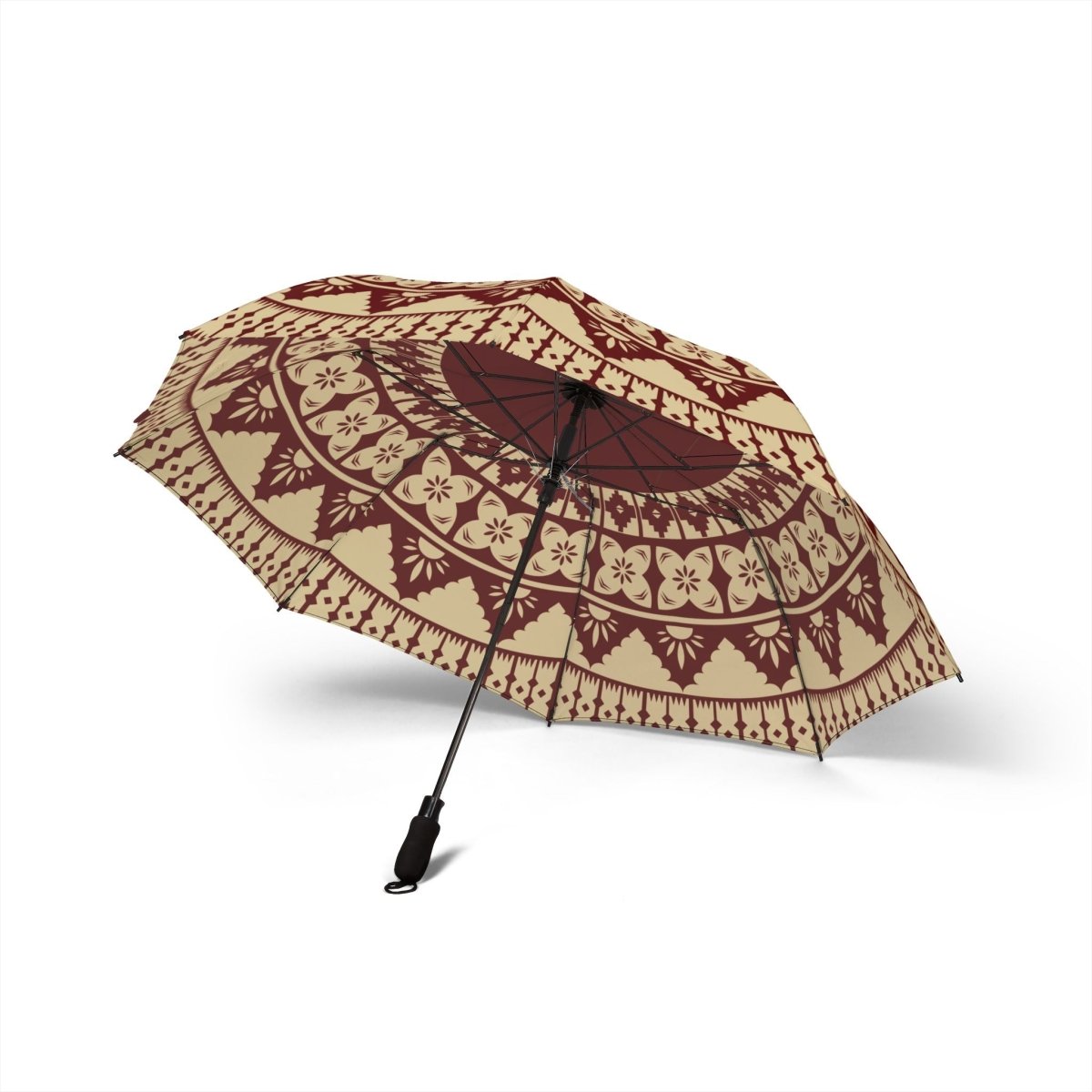 Artsadd PasifikaOne umbrella, 48-inch Fiji Red umbrella with a vibrant design, ideal for rain protection in AU/NZ.