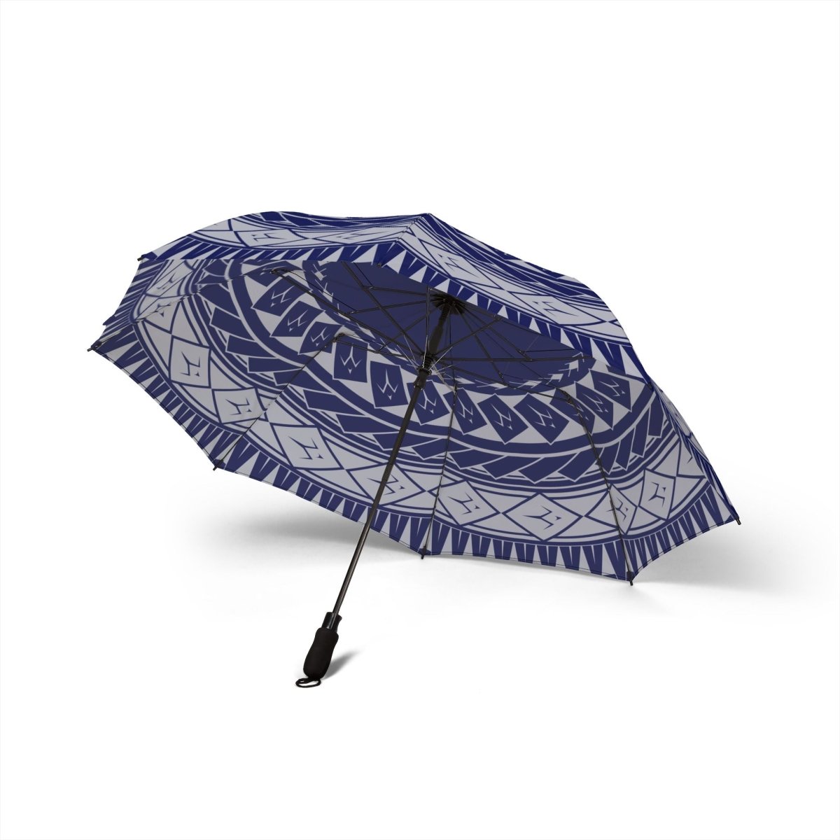 Artsadd PasifikaOne umbrella featuring Samoan spear design, 48-inch (122cm) size, with a vibrant, Polynesian-inspired pattern.