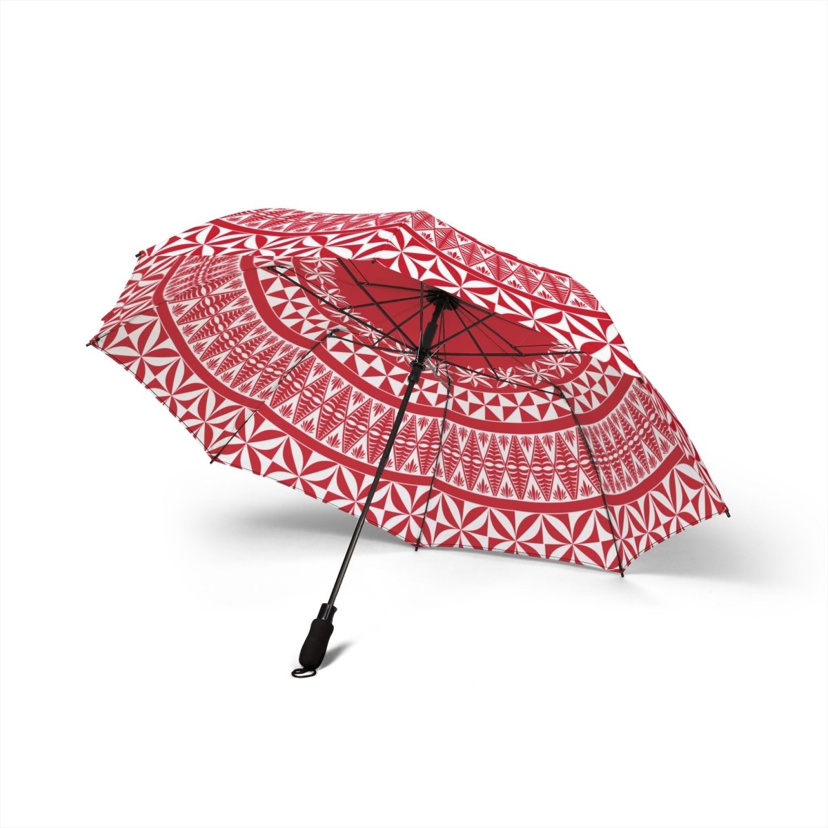 Artsadd PasifikaOne Tongan umbrella, 48-inch, large rain umbrella with colorful Tongan design for AU/NZ climates.