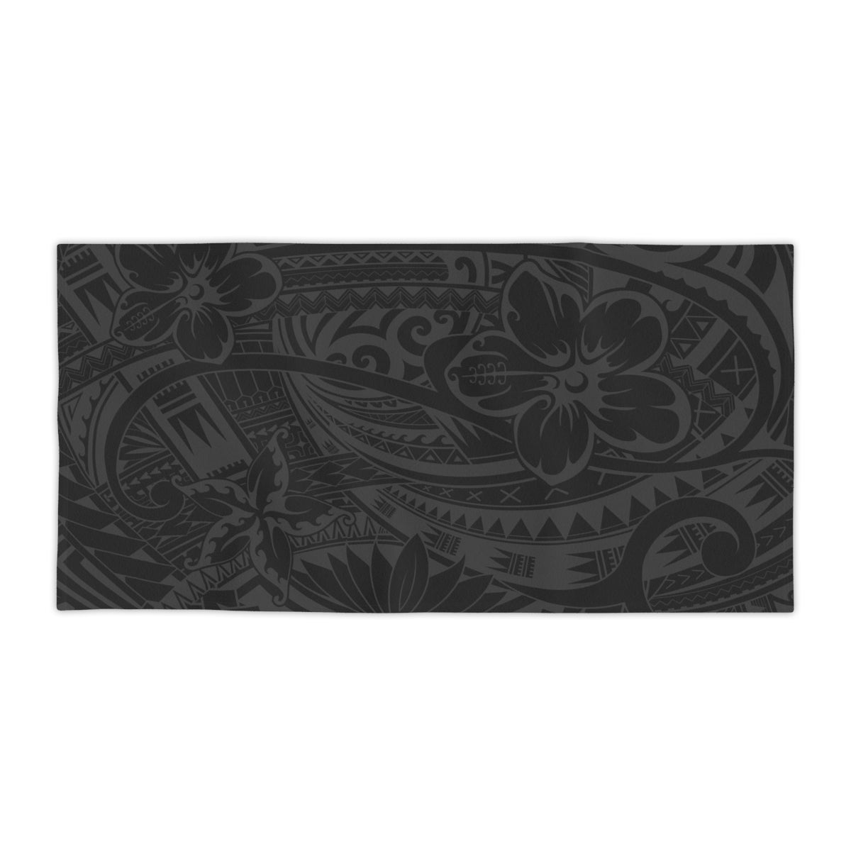 Beach towel in the Bloom Basalt print