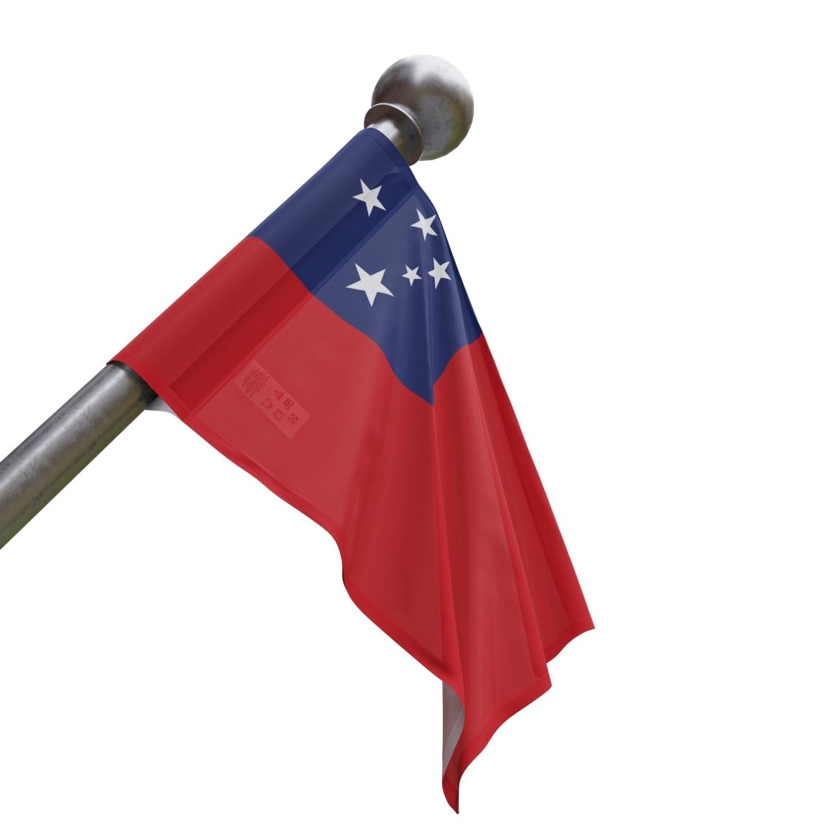 Colorway Samoan flag home decor piece featuring the AU and USA flags, 18x12 inches, vibrant and detailed.