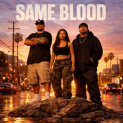 Digital music single "Same Blood" by THE KOKO SAMOA, cover art featuring abstract design and artist branding.
