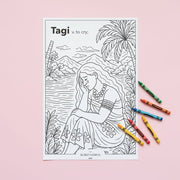 Downloadable Learn and Colour Sheet - Tagi - AU/NZ/USA - The Koko Samoa