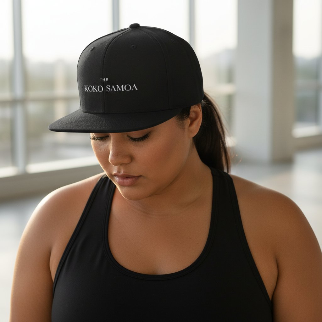 Flat Bill Snapback Hat - Classic - Brand Embroidery - AU/NZ/USA - The Koko Samoa