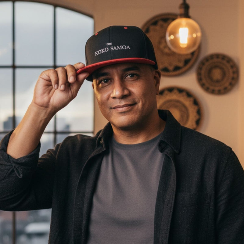 Flat Bill Snapback Hat - Classic - Brand Embroidery - AU/NZ/USA - The Koko Samoa