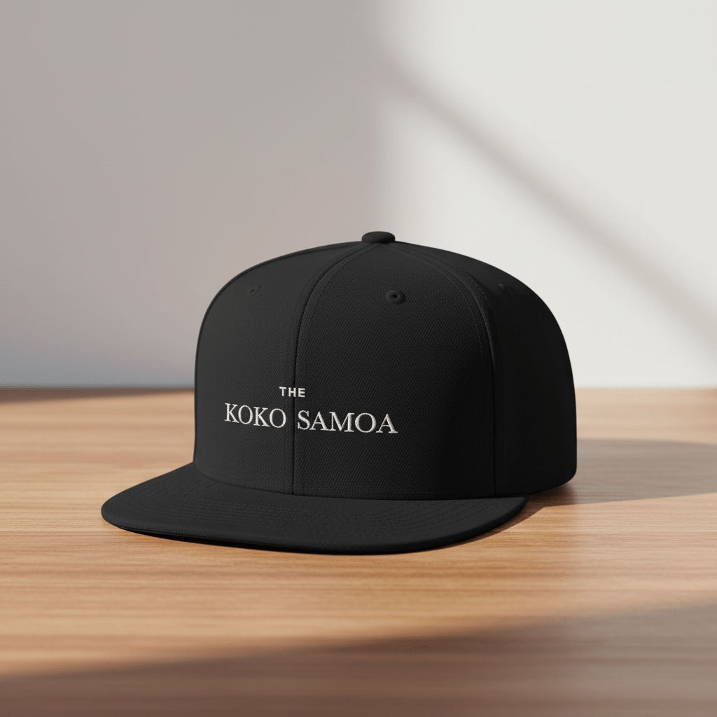 Flat Bill Snapback Hat - Classic - Brand Embroidery - AU/NZ/USA - The Koko Samoa
