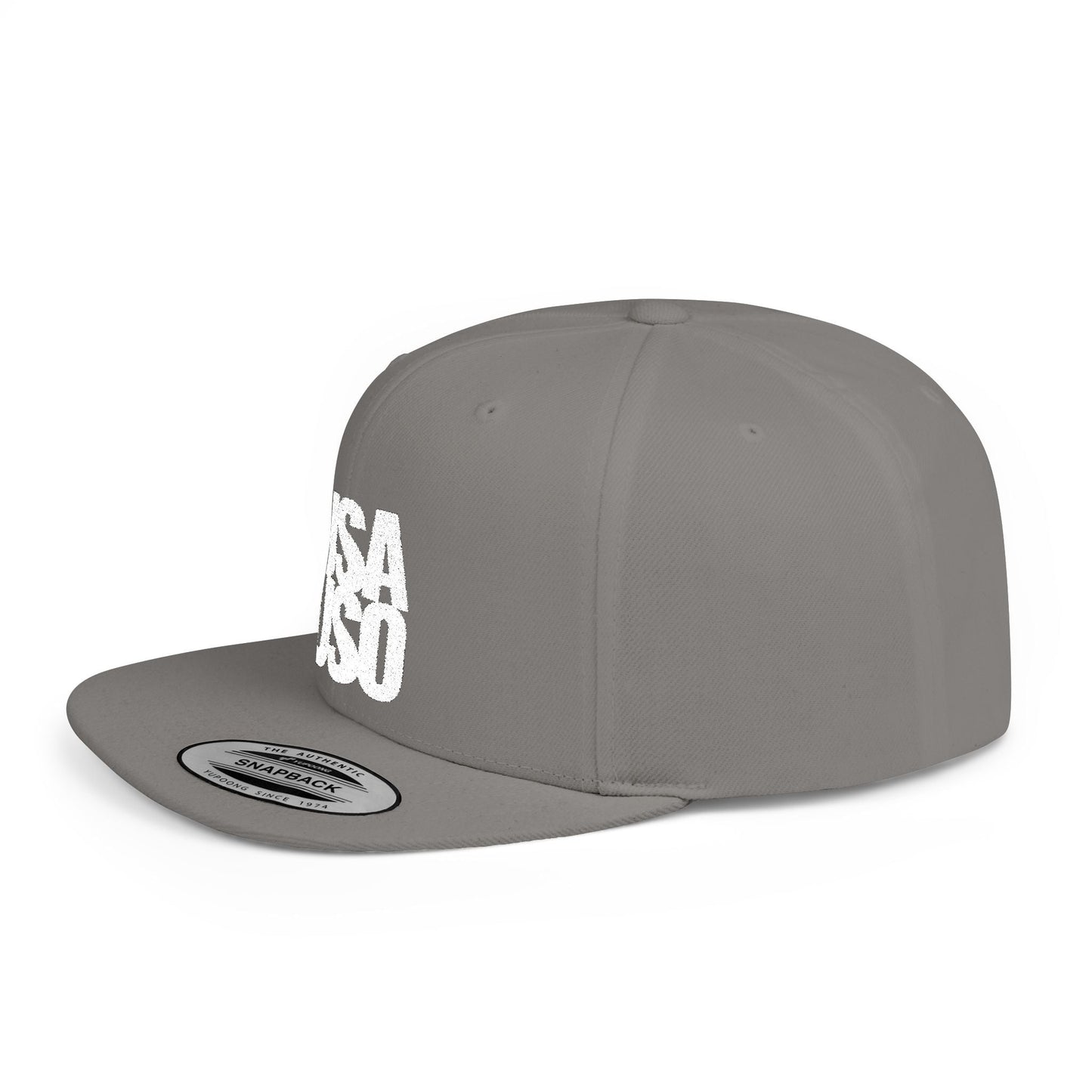 Flat Bill Snapback Hat — USA USO - White Embroidery - AU/NZ/USA - The Koko Samoa