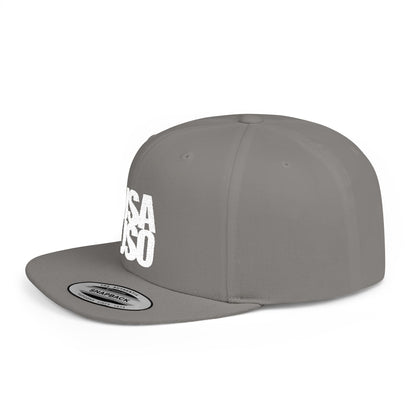 Flat Bill Snapback Hat — USA USO - White Embroidery - AU/NZ/USA - The Koko Samoa
