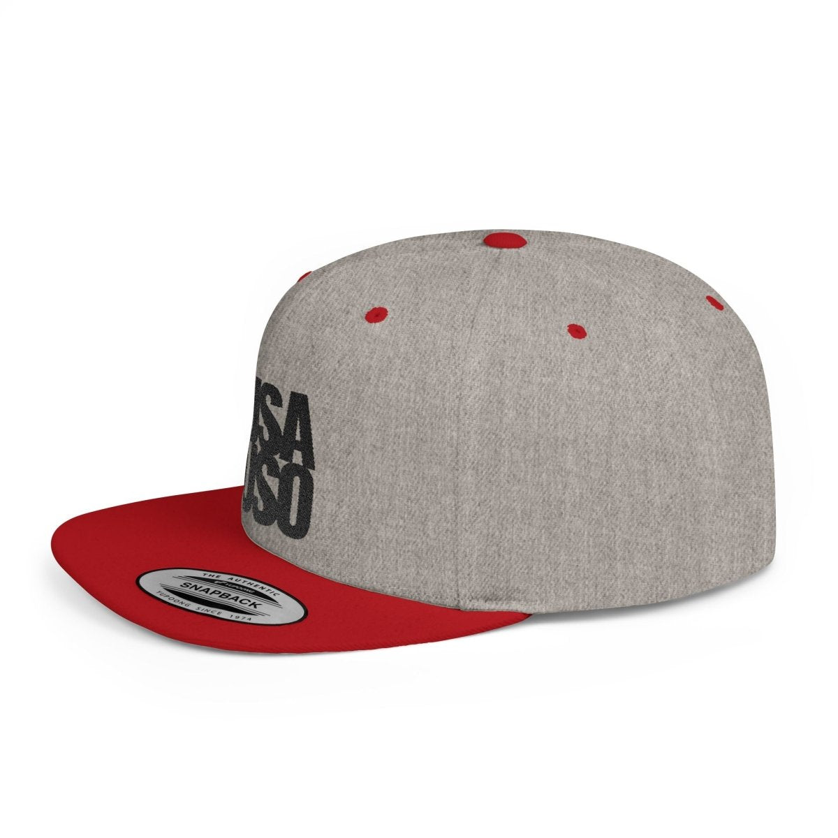 Flat Bill Snapback Hat - USAUSO - Black Embroidery - AU/NZ/USA - The Koko Samoa