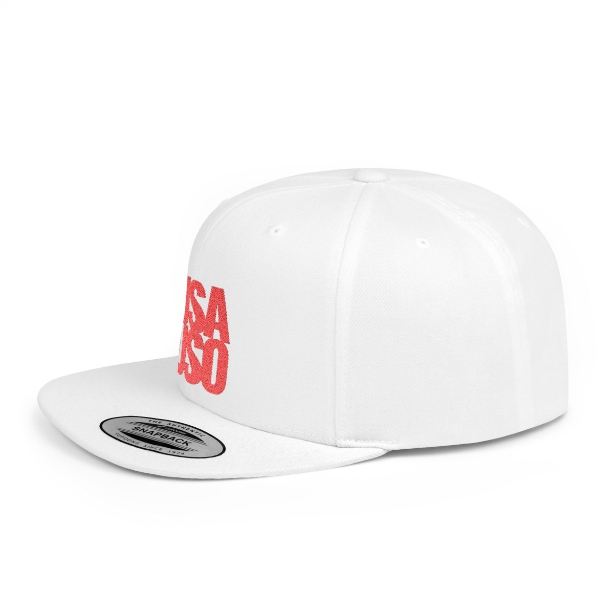 Flat Bill Snapback Hat - USAUSO - Red Embroidery - AU/NZ/USA - The Koko Samoa