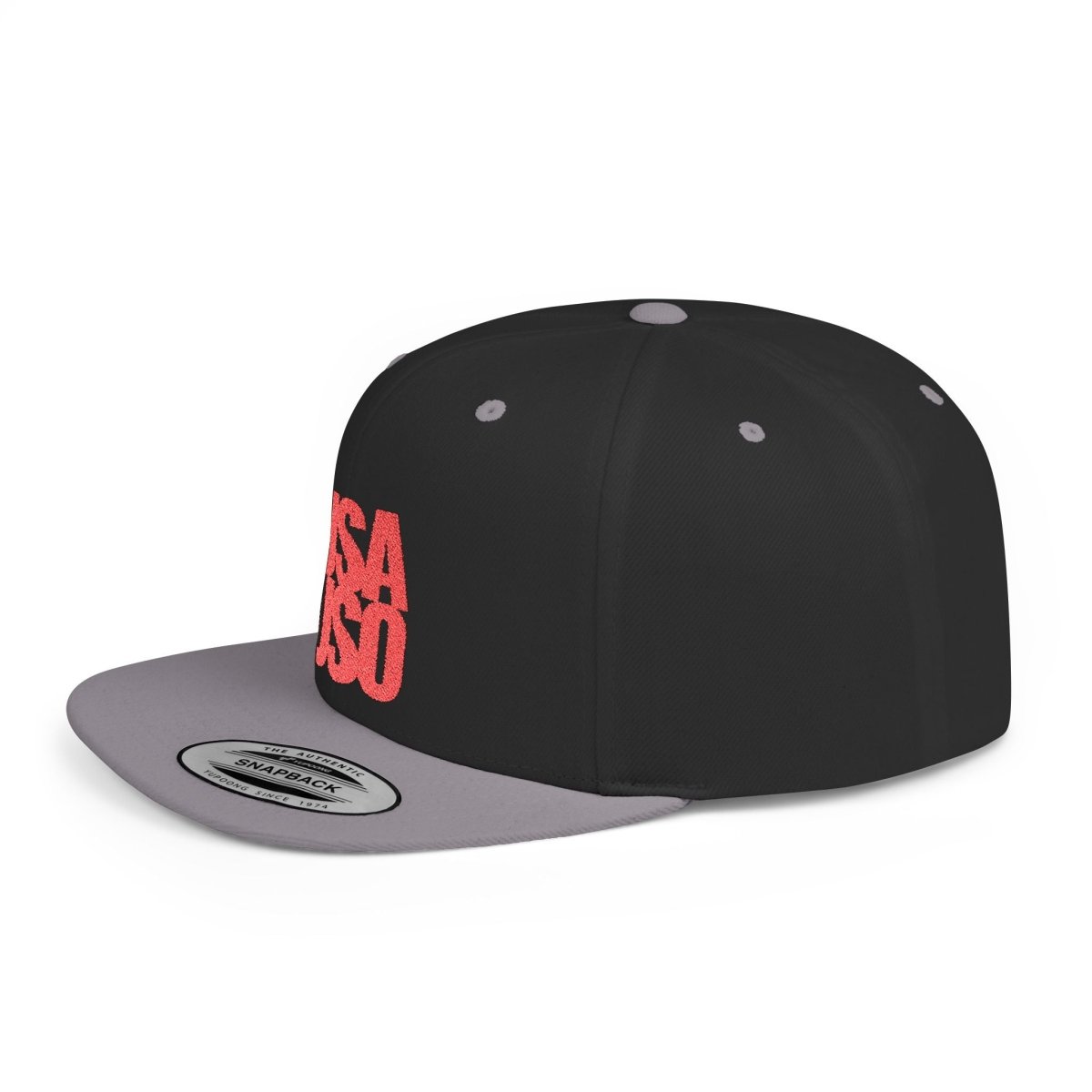 Flat Bill Snapback Hat - USAUSO - Red Embroidery - AU/NZ/USA - The Koko Samoa