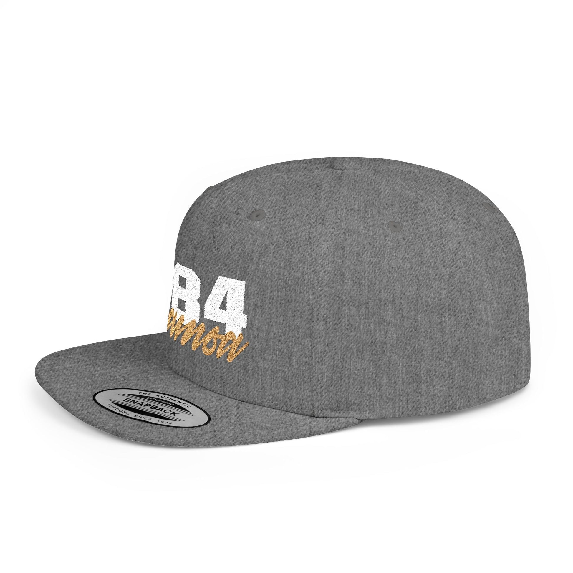 Fulfill Engine flat bill snapback hat with white and gold Samoa embroidery, one size, black cap, stylish and adjustable.
