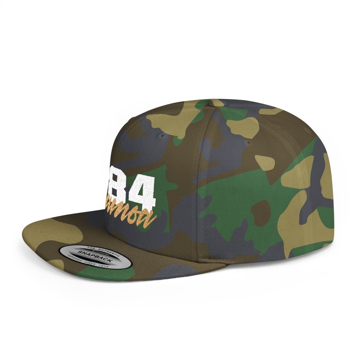 Fulfill Engine flat bill snapback hat with white and gold Samoa embroidery, black color, one size, suitable for AU, NZ, and USA.