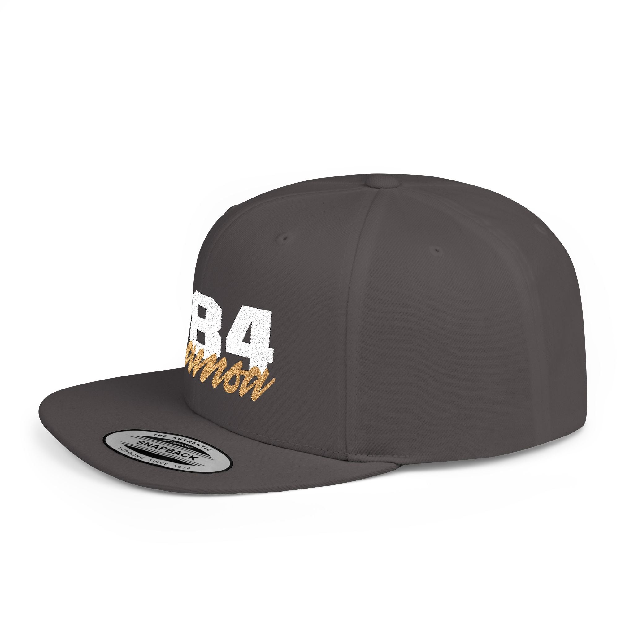 Fulfill Engine flat bill snapback hat in black with white and gold Samoa embroidery, one size, adjustable, AU/NZ/USA style