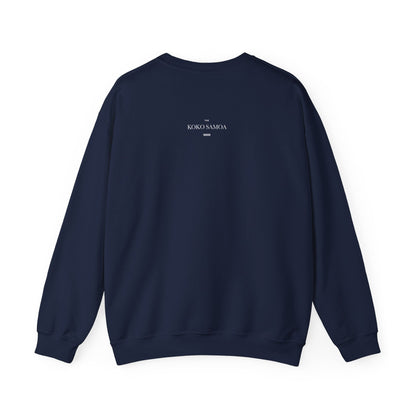Navy unisex heavy sweatshirt from Fulfill Engine with a relaxed fit, ideal for casual wear and layered styling.