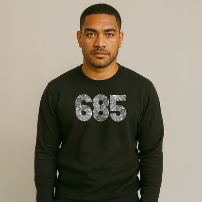 Navy unisex heavy sweatshirt by Fulfill Engine, featuring a comfortable fit and classic crewneck design.