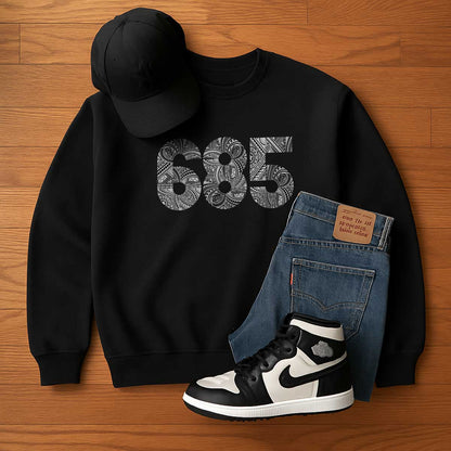 Navy Fulfill Engine unisex heavy sweatshirt, front view showing soft fabric and relaxed fit, ideal for casual wear.