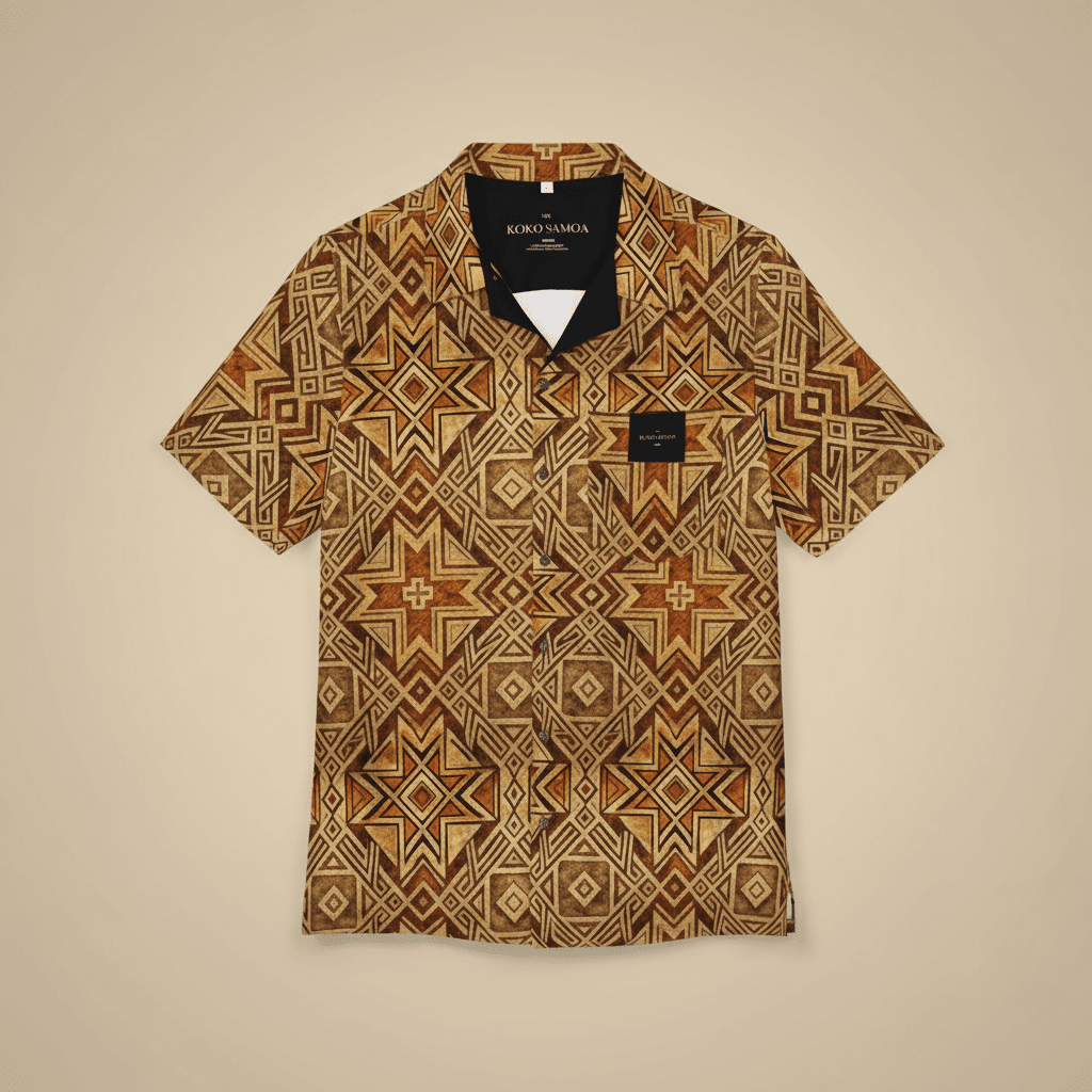 KoaTech™ - Hawaiian Button - Down Shirt - Earthline - AU/NZ/USA - The Koko Samoa