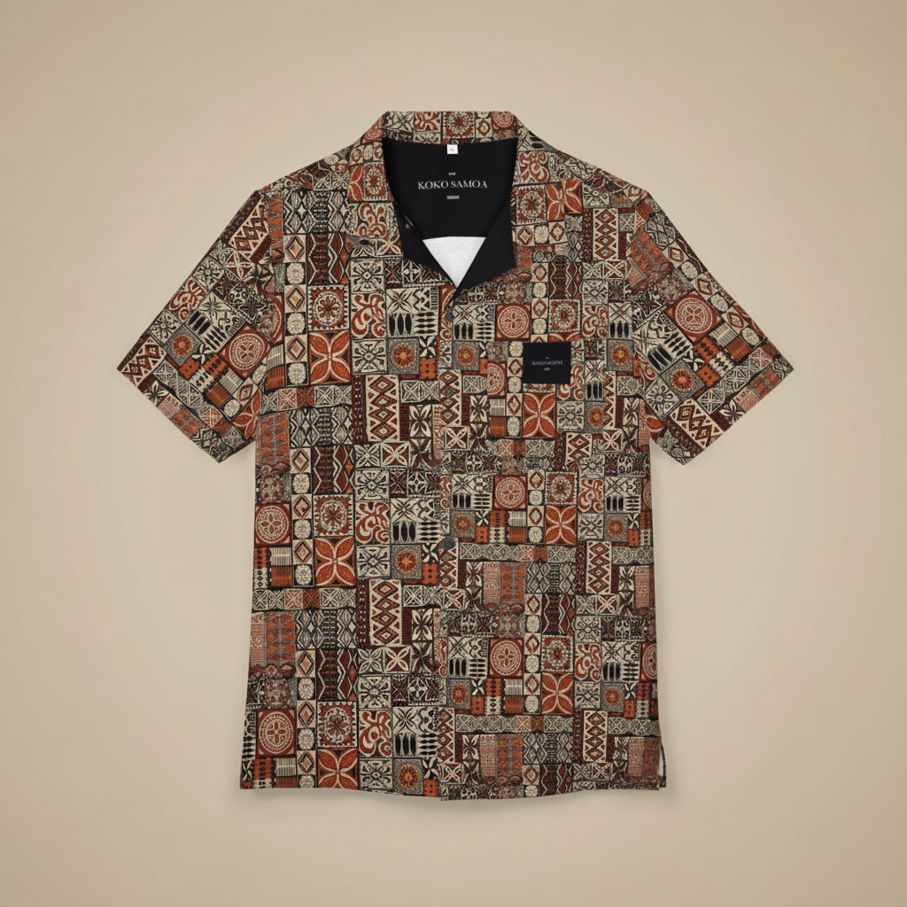KoaTech™ - Hawaiian Button - Down Shirt - Elei - AU/NZ/USA - The Koko Samoa