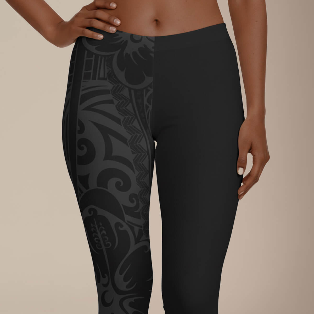 FYBY IslandFlex mid-rise leggings in Bloom Dark, featuring seamless thread color matching and a comfortable fit.