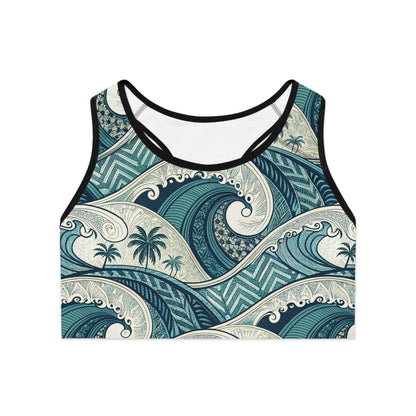 Islandflex Seamless Sports Bra - Blue Waves - AU/NZ/USA - The Koko Samoa