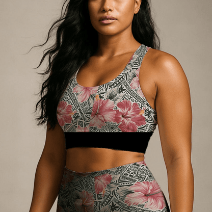 Seamless Sports Bra - Solosolo Blooms - AU/NZ/USA - The Koko Samoa