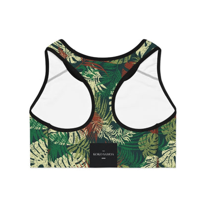Seamless Sports Bra - Tafata Greens - AU/NZ/USA - The Koko Samoa