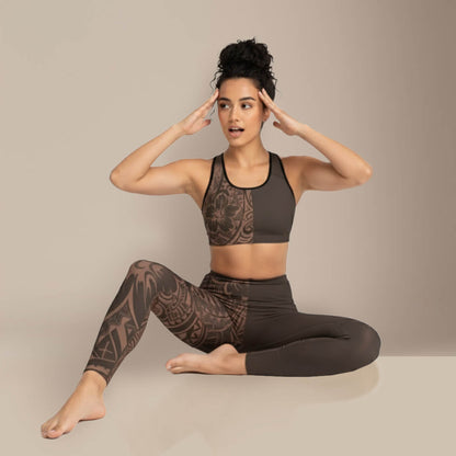 IslandRise High - Waisted Leggings - Mocha Mousse - USA - The Koko Samoa