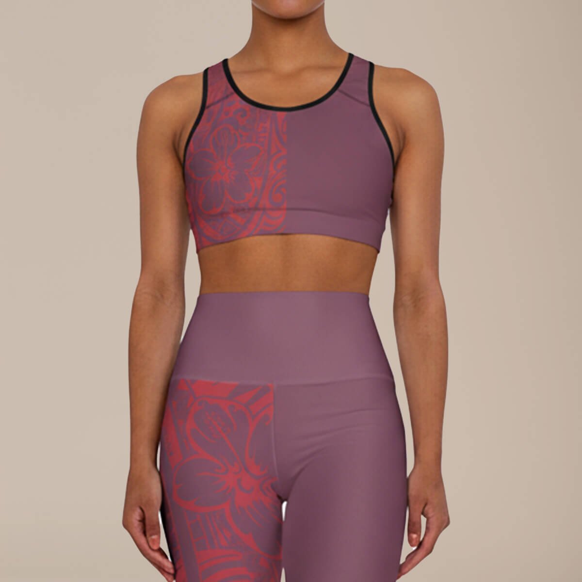 Seamless Sports Bra - Winterberry Red - AU/NZ/USA - The Koko Samoa