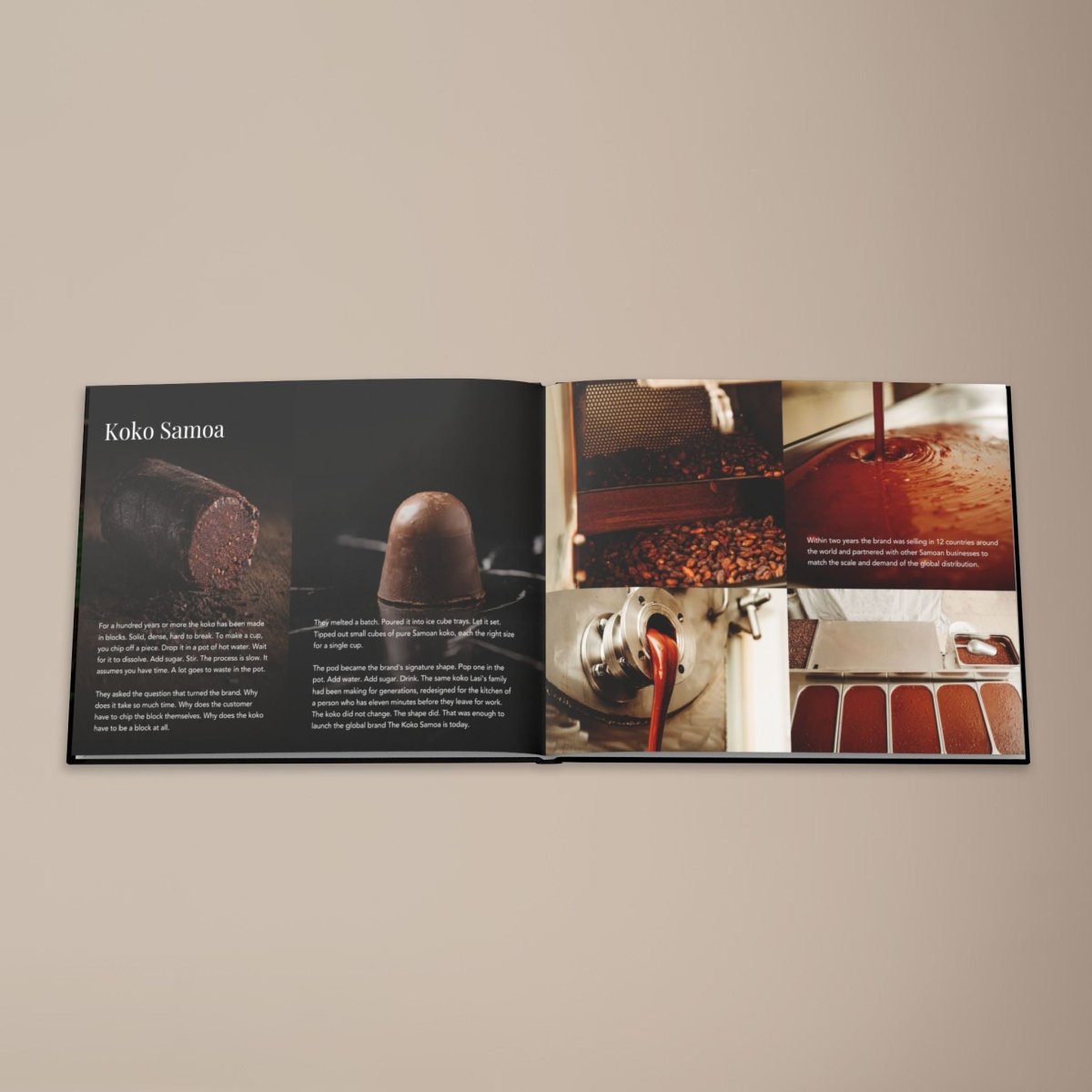 Hardcover keepsake book titled "The Samoan Sweets Book" with six traditional Samoan recipes,.