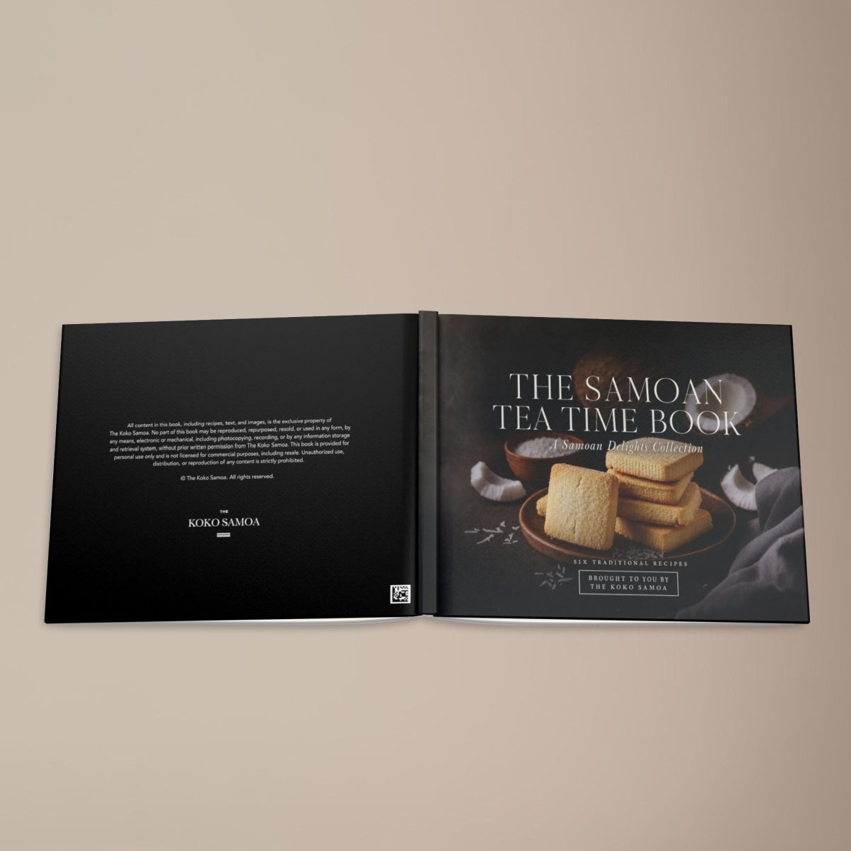 Hardcover keepsake book "The Samoan Tea Time" with 6 traditional Samoan recipes, published.