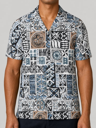 Hawaiian Camp Shirt - Elei Steel