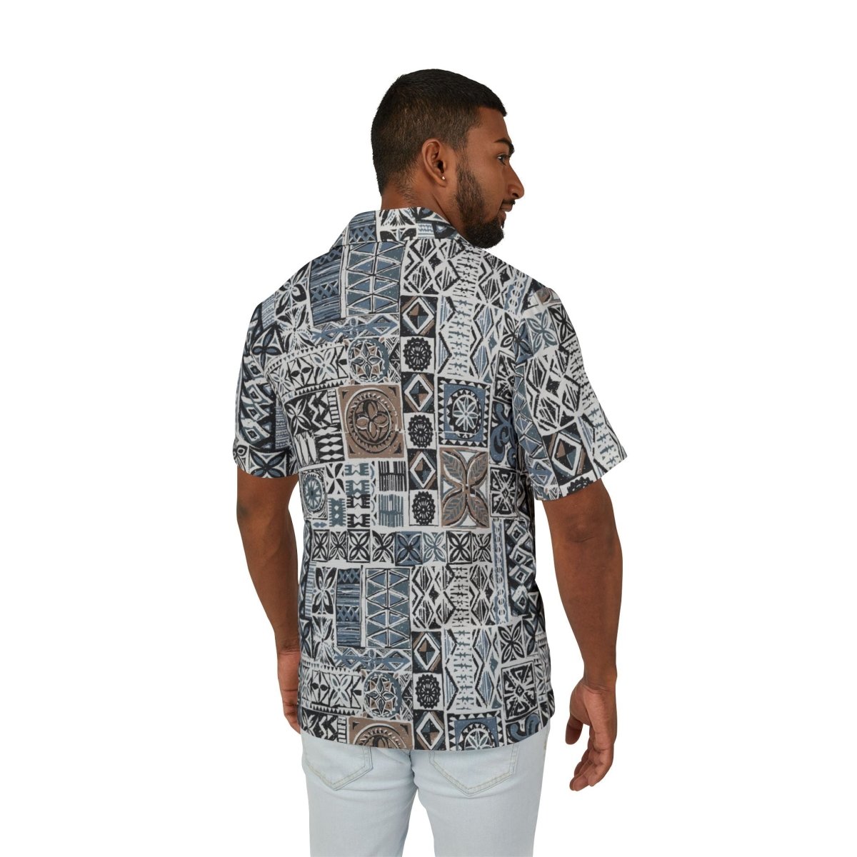 Hawaiian Camp Shirt - Elei Steel - AU/NZ/USA - The Koko Samoa