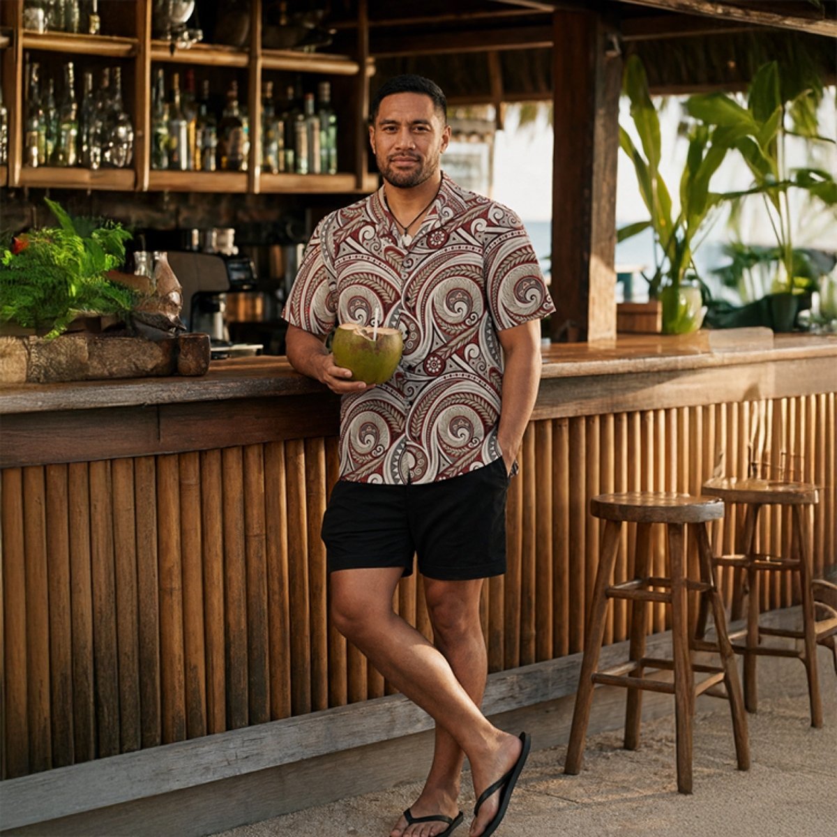 Hawaiian Camp Shirt - Firecrest - AU/NZ/USA - The Koko Samoa